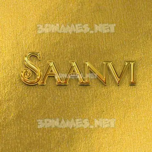 saanvi in All Gold style - 3D name wallpaper saanvi in All Gold style - 3D name wallpaper