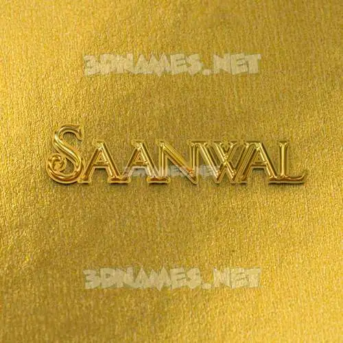 saanwal in All Gold style - 3D name wallpaper saanwal in All Gold style - 3D name wallpaper