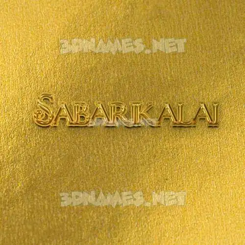 sabarikalai in All Gold style - 3D name wallpaper