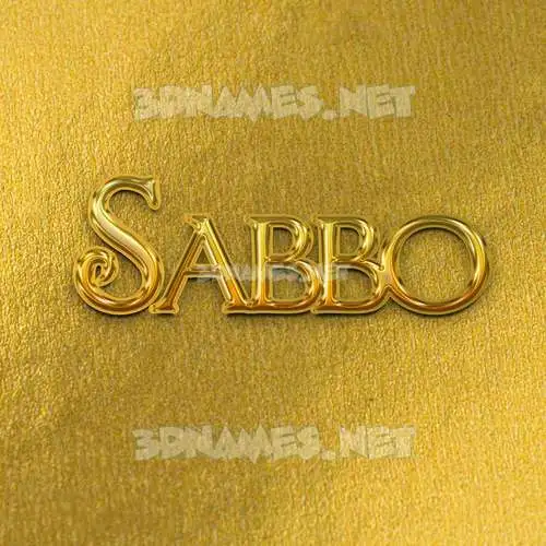 sabbo in All Gold style - 3D name wallpaper sabbo in All Gold style - 3D name wallpaper