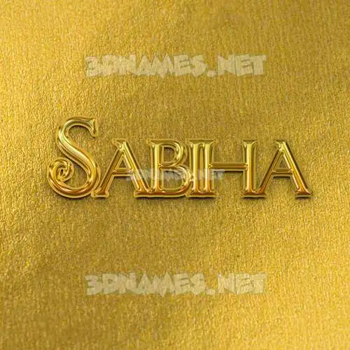 sabiha in All Gold style - 3D name wallpaper