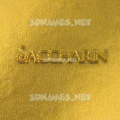saccharin in All Gold style - 3D name wallpaper