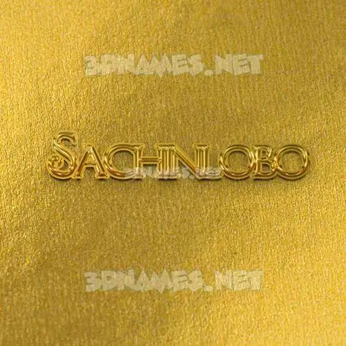 sachinlobo in All Gold style - 3D name wallpaper