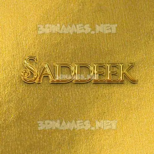 saddeek in All Gold style - 3D name wallpaper saddeek in All Gold style - 3D name wallpaper