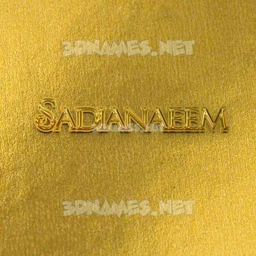 sadianaeem in All Gold style - 3D name wallpaper sadianaeem in All Gold style - 3D name wallpaper