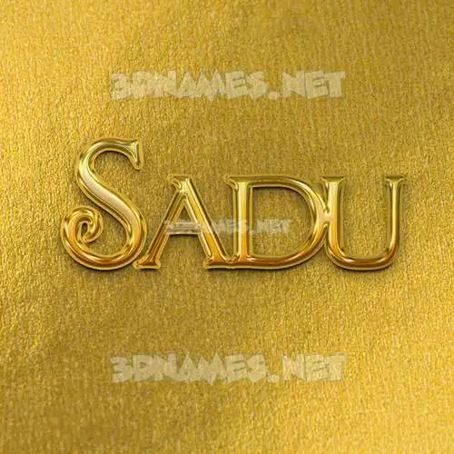 sadu in All Gold style - 3D name wallpaper sadu in All Gold style - 3D name wallpaper