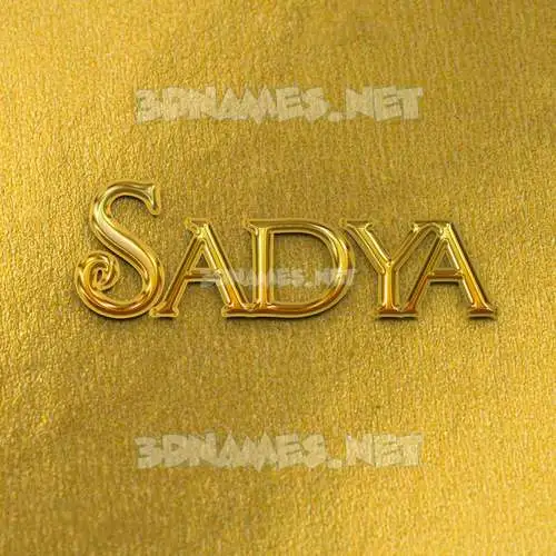 sadya in All Gold style - 3D name wallpaper