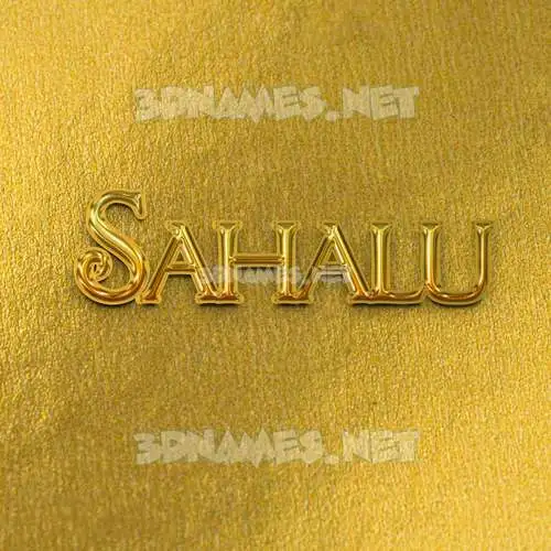 sahalu in All Gold style - 3D name wallpaper sahalu in All Gold style - 3D name wallpaper