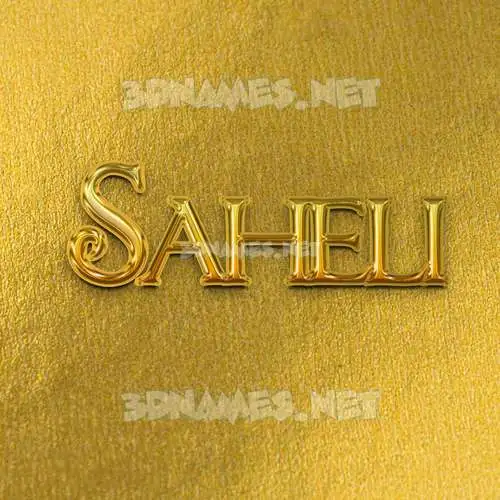 saheli in All Gold style - 3D name wallpaper