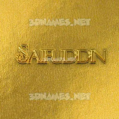 saifuddin in All Gold style - 3D name wallpaper saifuddin in All Gold style - 3D name wallpaper