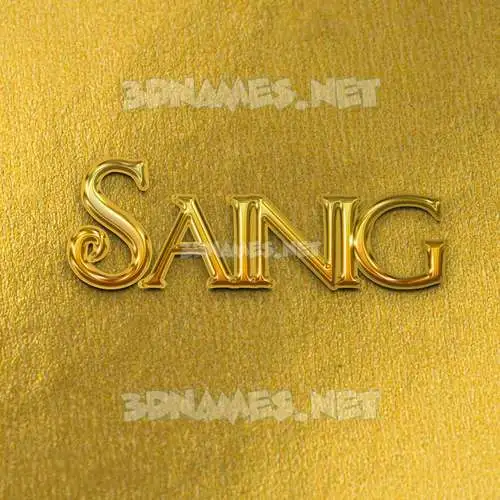 sainig in All Gold style - 3D name wallpaper