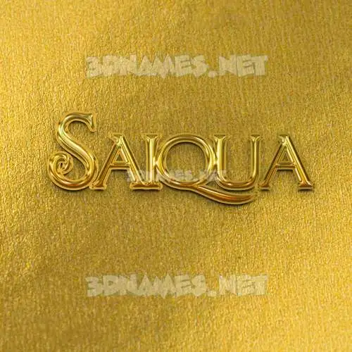 saiqua in All Gold style - 3D name wallpaper saiqua in All Gold style - 3D name wallpaper