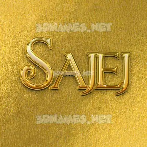 sajej in All Gold style - 3D name wallpaper sajej in All Gold style - 3D name wallpaper