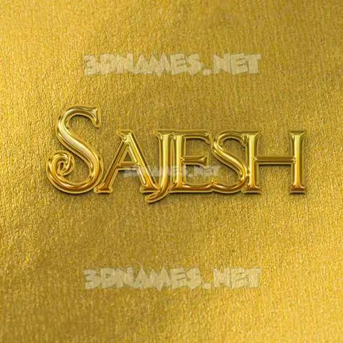 sajesh in All Gold style - 3D name wallpaper sajesh in All Gold style - 3D name wallpaper