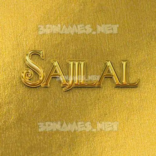 sajilal in All Gold style - 3D name wallpaper sajilal in All Gold style - 3D name wallpaper