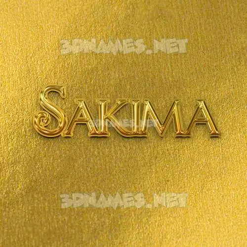 sakima in All Gold style - 3D name wallpaper sakima in All Gold style - 3D name wallpaper