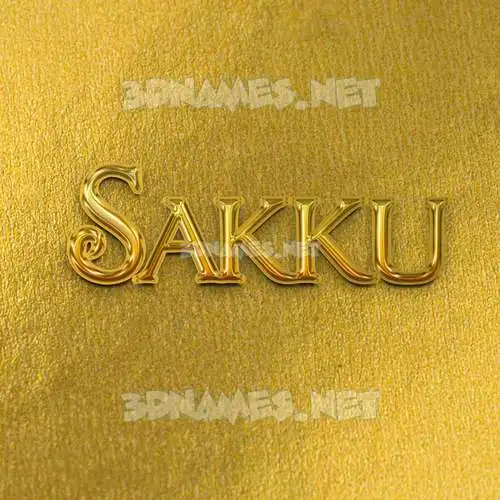 sakku in All Gold style - 3D name wallpaper sakku in All Gold style - 3D name wallpaper