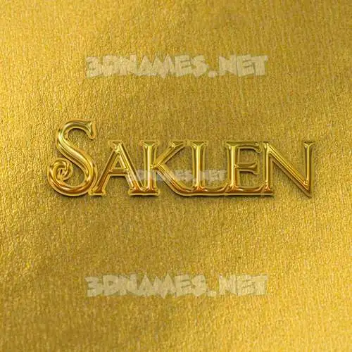 saklen in All Gold style - 3D name wallpaper saklen in All Gold style - 3D name wallpaper
