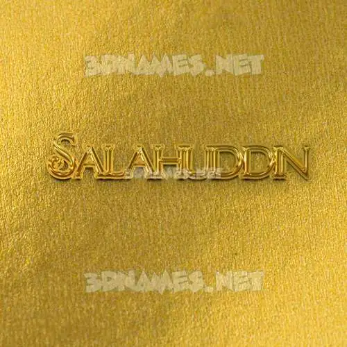salahuddin in All Gold style - 3D name wallpaper