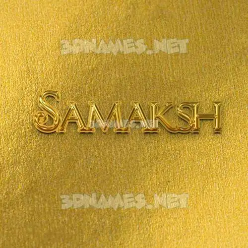 samaksh in All Gold style - 3D name wallpaper