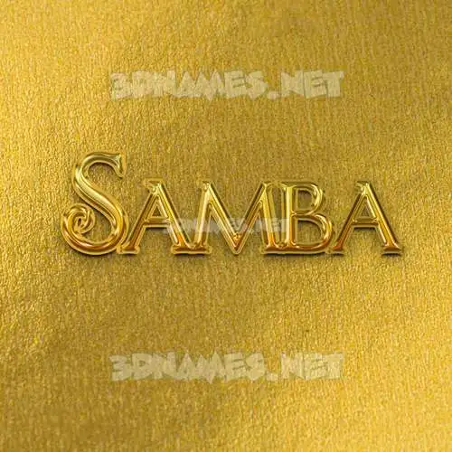 samba in All Gold style - 3D name wallpaper samba in All Gold style - 3D name wallpaper