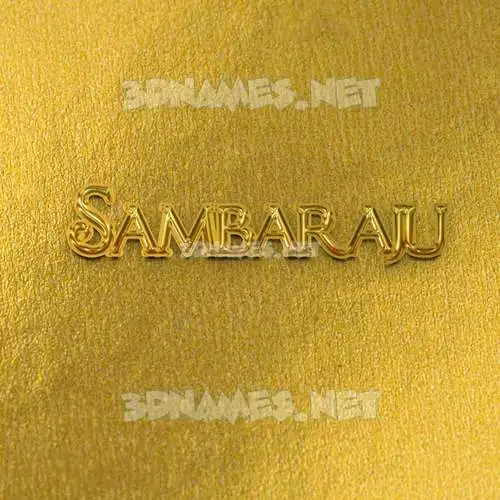 sambaraju in All Gold style - 3D name wallpaper