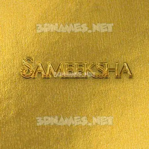sameeksha in All Gold style - 3D name wallpaper