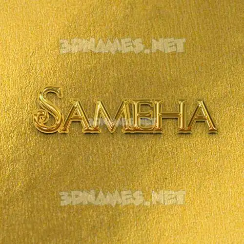 sameha in All Gold style - 3D name wallpaper sameha in All Gold style - 3D name wallpaper
