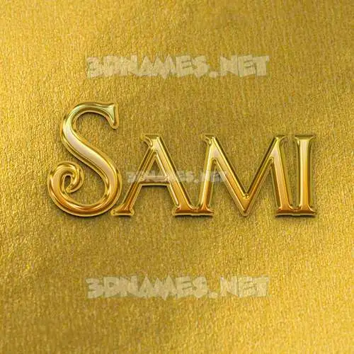 sami in All Gold style - 3D name wallpaper