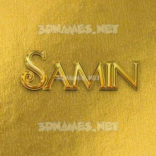 samin in All Gold style - 3D name wallpaper