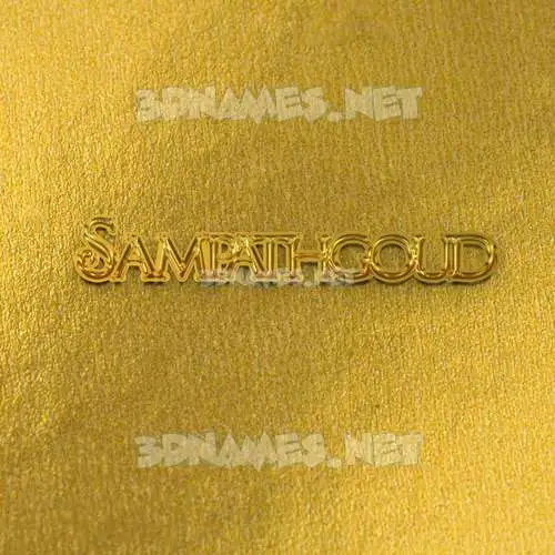 sampathgoud in All Gold style - 3D name wallpaper