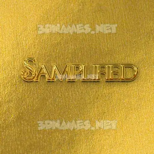 samplified in All Gold style - 3D name wallpaper samplified in All Gold style - 3D name wallpaper