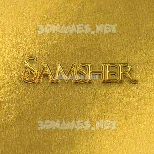 samsher in All Gold style - 3D name wallpaper samsher in All Gold style - 3D name wallpaper