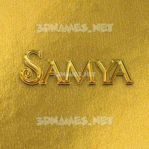 samya in All Gold style - 3D name wallpaper