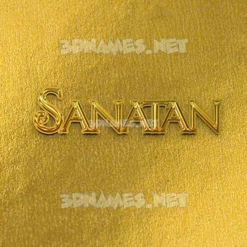 sanatan in All Gold style - 3D name wallpaper