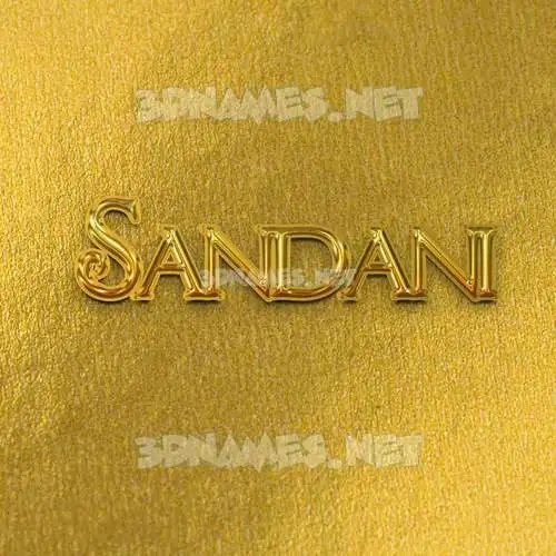 sandani in All Gold style - 3D name wallpaper