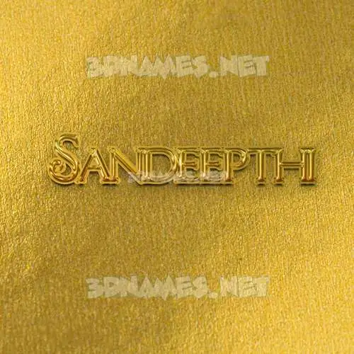 sandeepthi in All Gold style - 3D name wallpaper