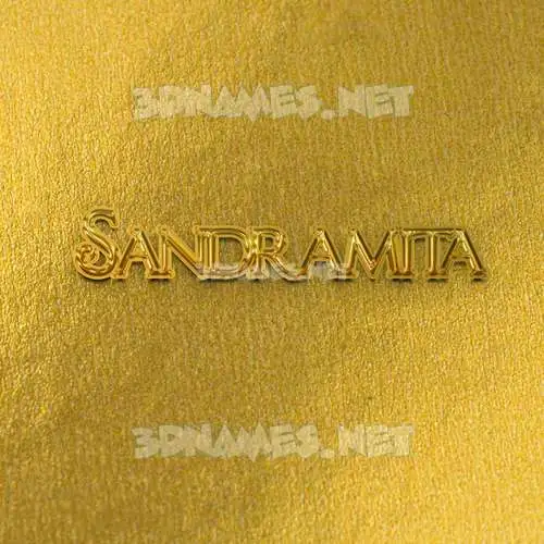 sandramita in All Gold style - 3D name wallpaper sandramita in All Gold style - 3D name wallpaper