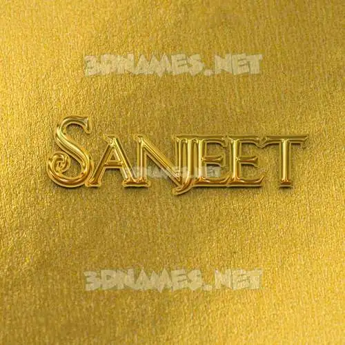 sanjeet in All Gold style - 3D name wallpaper sanjeet in All Gold style - 3D name wallpaper