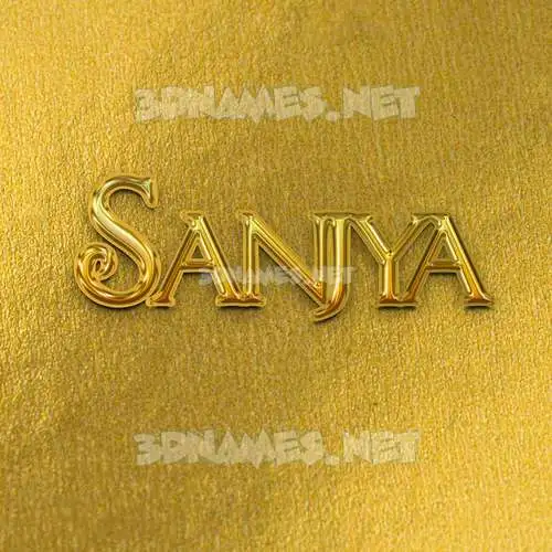 sanjya in All Gold style - 3D name wallpaper