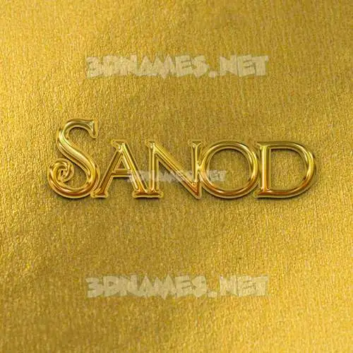 sanod in All Gold style - 3D name wallpaper sanod in All Gold style - 3D name wallpaper