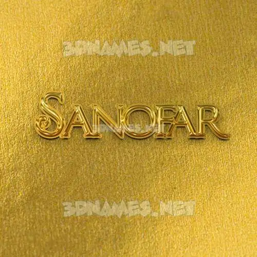 sanofar in All Gold style - 3D name wallpaper sanofar in All Gold style - 3D name wallpaper