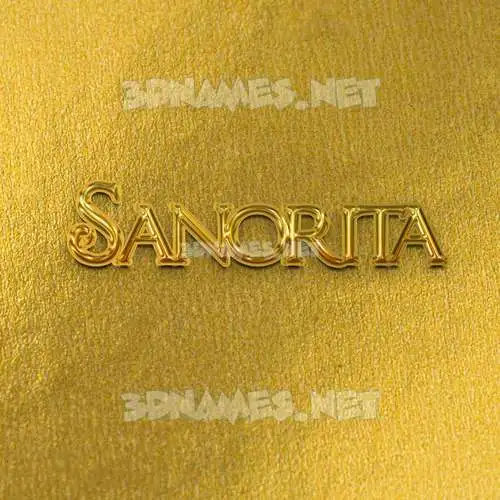 sanorita in All Gold style - 3D name wallpaper sanorita in All Gold style - 3D name wallpaper