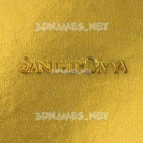 santhu divya in All Gold style - 3D name wallpaper santhu divya in All Gold style - 3D name wallpaper