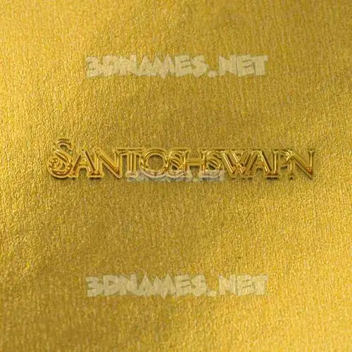 santoshswapn in All Gold style - 3D name wallpaper