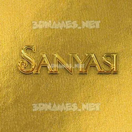 sanyasi in All Gold style - 3D name wallpaper sanyasi in All Gold style - 3D name wallpaper