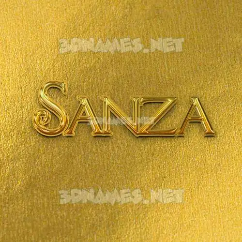 sanza in All Gold style - 3D name wallpaper sanza in All Gold style - 3D name wallpaper