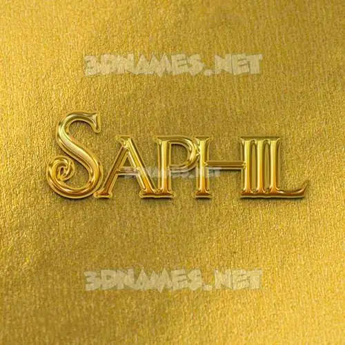 saphil in All Gold style - 3D name wallpaper saphil in All Gold style - 3D name wallpaper