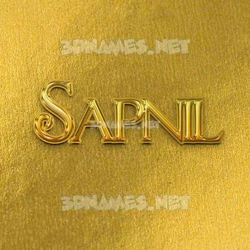sapnil in All Gold style - 3D name wallpaper sapnil in All Gold style - 3D name wallpaper