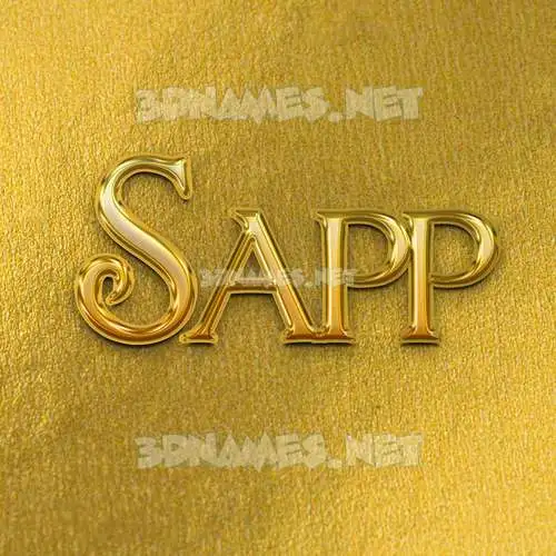 sapp in All Gold style - 3D name wallpaper sapp in All Gold style - 3D name wallpaper